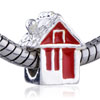 Red House Dangle European Beads