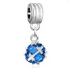 Classic September Birthstone Art Ball Dangle European Beads All Brands Charms Bracelets