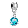 Classic March Birthstone Art Ball Fit All Brands &amp;  Dangle European Be...