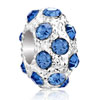 Pugster White Ball With December Birthstone European Beads