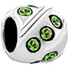 Circle Of August Birthstone Silver Plated Beads Charms Bracelets