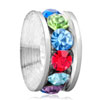 Round Ring With Colorful Crytal Rhinestone Beads Charms Bracelets