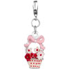 Pink Enamel Bowknot With Flowers Basket