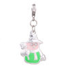 Green Enamel Cute Snowman Dangle Xmas Bead Charm All Brand Bracelet