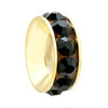 Golden With Black Crystal Circle Gold Plated Beads Charms Bracelets