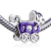 Purple Baby Cart Dangle European Beads