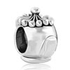 Small Teapot Silver Plated Beads Charms Bracelets