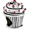 Vanilla Cupcake Two Tone Plated Beads Charms Bracelets