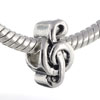 Pugster Silver Tone Music Note European Beads