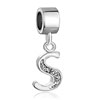 Letter S Dangle European Beads All Brands Charms Bracelets
