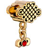 22K Plated Chinese Knot Garnet Red All Brand Dangle European Beads Brands ...