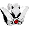 Pugster Garnet Red Crystal Diamond Accent Fly Fox Animal Bead Charm Fit All Brand Bracelet