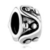 Water Waves And Dots Silver Plated Beads Charms Bracelets