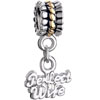 Flower Words Perfect Wife Fit All Brands Dangle European Beads Charms Brac...