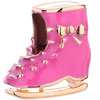22K Silver Ice Skate Bowknot Pink Drip Gum Gold Plated Beads  ... 