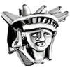 Statue Of Liberty Head All Brands Silver Plated Beads Charms Bracelets