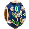 22 K Golden Topaz Yellow Drip Gum Green Leaves Clear Crystal Faberge Egg Fit All Brands Gold Plated Beads Charms Bracelets