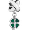 Four Leaf Clover With Green Drip Gum Dangle European Beads All Brands Char...