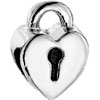 Heart Shaped Lock Love Silver Plated Beads Charms Bracelets