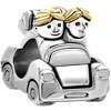 22K Happy Family Life Car Two Tone Plated Beads Charms Bracelets