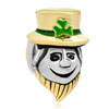 22K Funny Magician St Patrick Leprechaun Two Tone Plated Beads Charms Bracelets