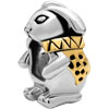 22K Cute Rabbit Animal Easter Day Two Tone Plated Beads Charms Bracelets