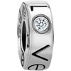 Apr Birthstone Clear White Crystal Diamond Accent  Love  Beads  ... 