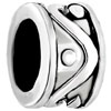 Lines And Dots Silver Plated Beads Charms Bracelets