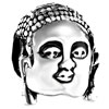 Chinese Buddha Head Silver Plated Beads Charms Bracelets