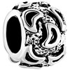 Round With Crescent Silver Plated Beads Charms Bracelets