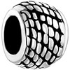 Oval Carved Silver Plated Beads Charms Bracelets