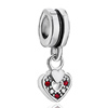 Pugster Lovely Red Crystal Embeded Heart Dangle