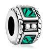 Pugster Green Crystal August Birthstone Embedded