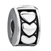 Heart Clasp Stopper Fit All Brands Beads Charms Bracelets