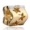 22K Pretty Star Hollow All Brand Gold Plated Beads Charms Bracelets