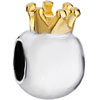 22K Little Cute Crown All Brand Two Tone Plated Beads Charms Bracelets