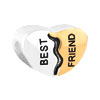 Heart Shape Best Friend Two 925 Sterling Silver Love Beads Charms Bracelets