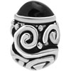 Black Crystal Wheel Spacer Silver Plated Beads Charms Bracelets