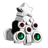 May Birthstone Christmas Tree Silver Plated Beads Charms Bracelets