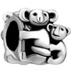 Cute Koala Shape Silver Plated Beads Charms Bracelets