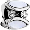 Clear White Crystal Diamond Accent Cat Eye Petal All Brand Silver Plated B...