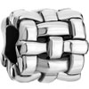 Round With Woven Silver Plated Beads Charms Bracelets
