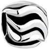 Round With Curved S Silver Plated Beads Charms Bracelets