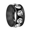 Pugster Black Ring With April Birthstone Clear Crystal Style Pandora