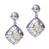 Square Crystal In Bosk 925 Sterling Silver  Earrings 