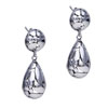 "dangle Flower And Leaf 925 Sterling Silver Earrings