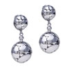 Round Leaves Pattern 925  Sterling  Silver  Earrings 