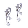 Elegant Crystal 925 Sterling Silver  Earrings 