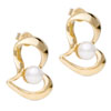 Pearl In Heart 925 Sterling Silver Earrings