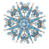 Blue Starburst Brooch